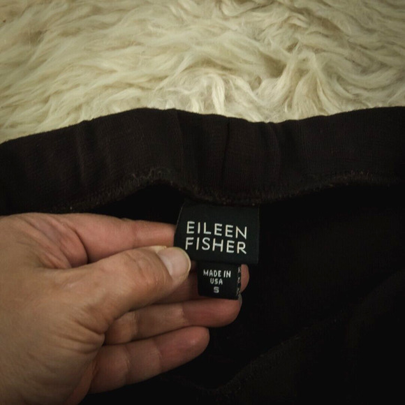 Eileen Fisher Size Medium M Brown Wool Pull On Straight Leg System Knit Pants - Picture 3 of 4